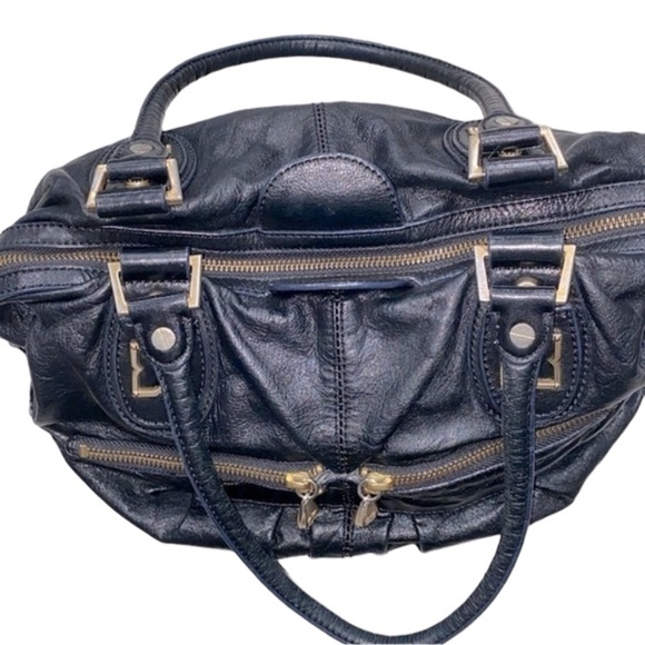BCBGMAXAZRIA black leather bag - Picture 1 of 11